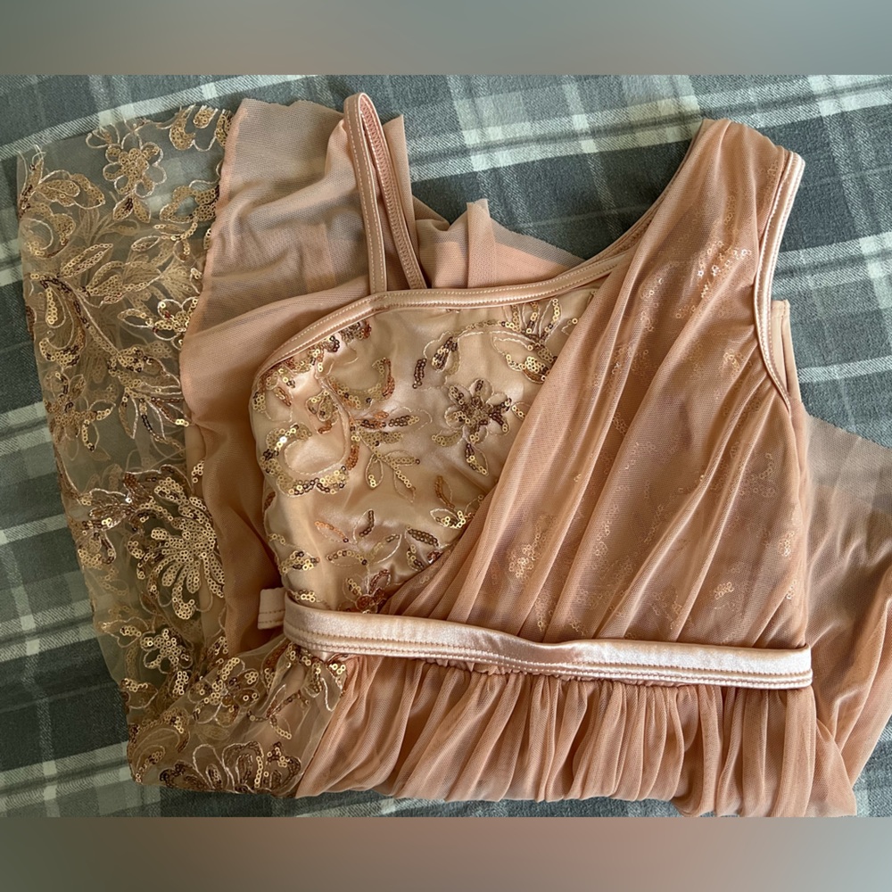 Weissman Rose Gold Dance Costume EUC